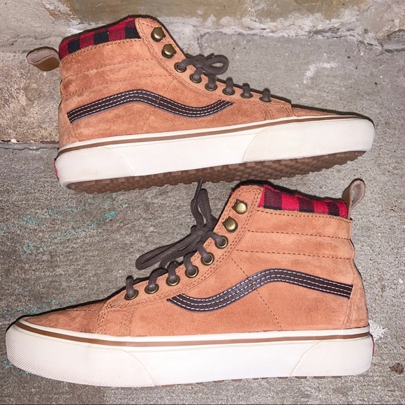 Vans Sk8-Hi MTE Plaid High Top Suede Sneaker - Picture 5 of 8